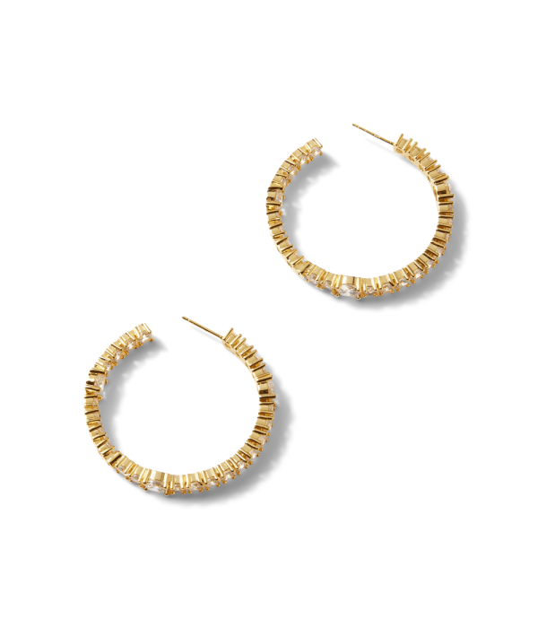 Sparkling Hoop Earrings Cheap - Image 4