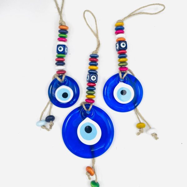 Evil Eye Colorful Multi Bead Wall Decor: Protection Hot on Sale