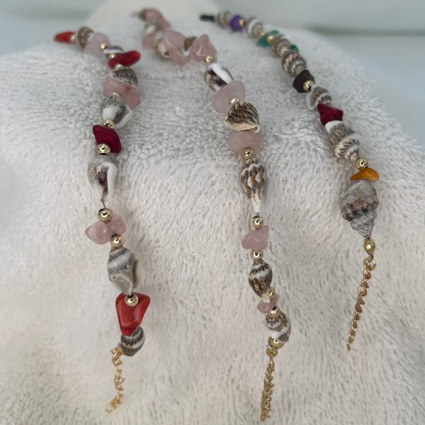 Seashell Natural Stone Beaded Anklet: Your Beach Style  For Cheap - Image 2