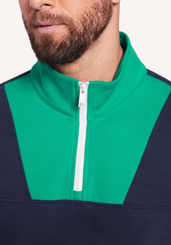 Soft French Terry 1 2 Zip Sweatshirt For Cheap - Image 4